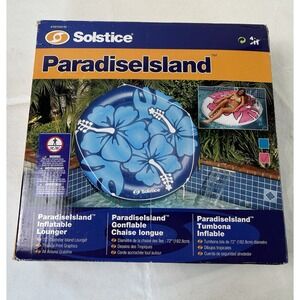 NIB Vintage 72" Solstice Pink Paradise Island Inflatable Swimming Pool Lounger